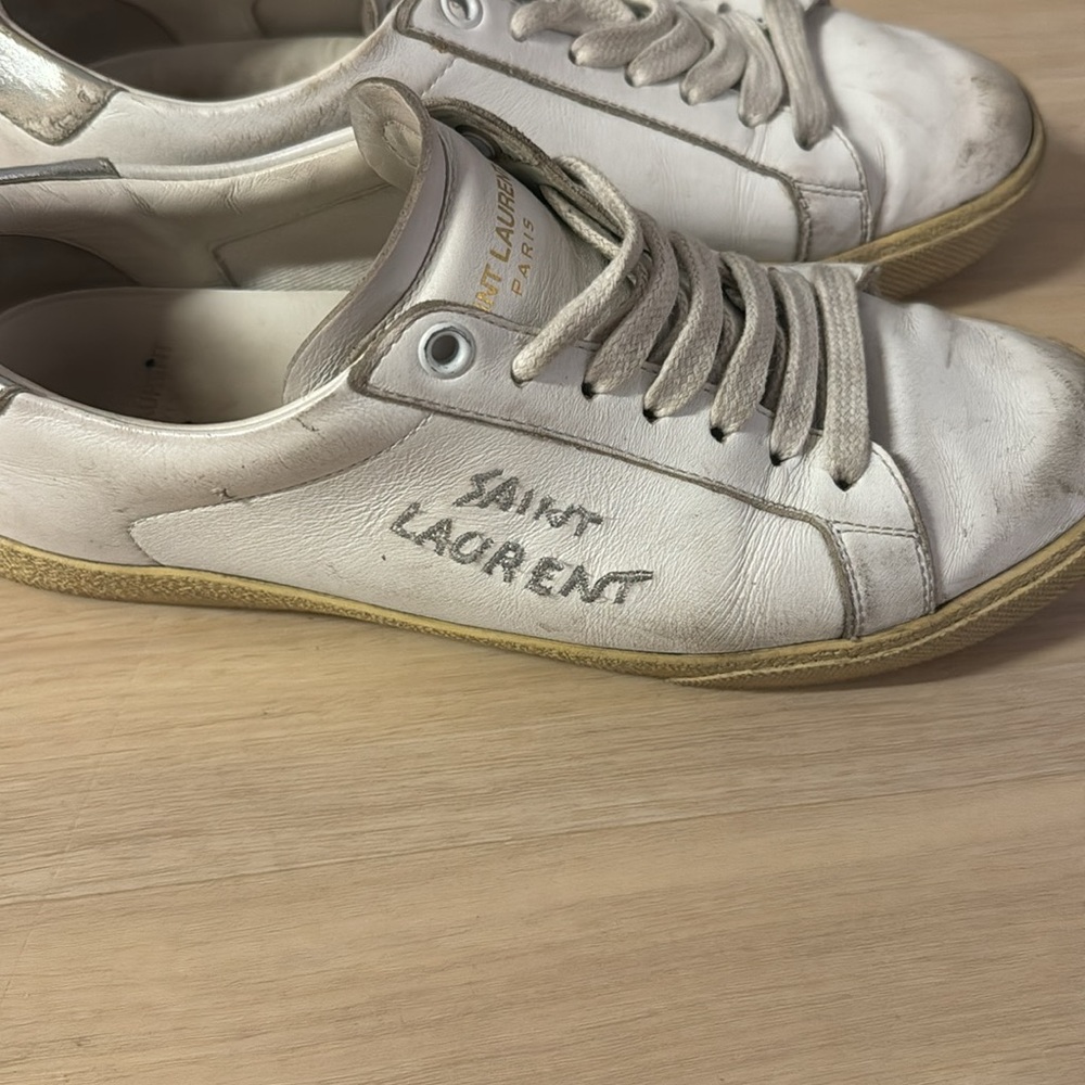 YSL Saint Laurent leather sneakers - Picture 7 of 8